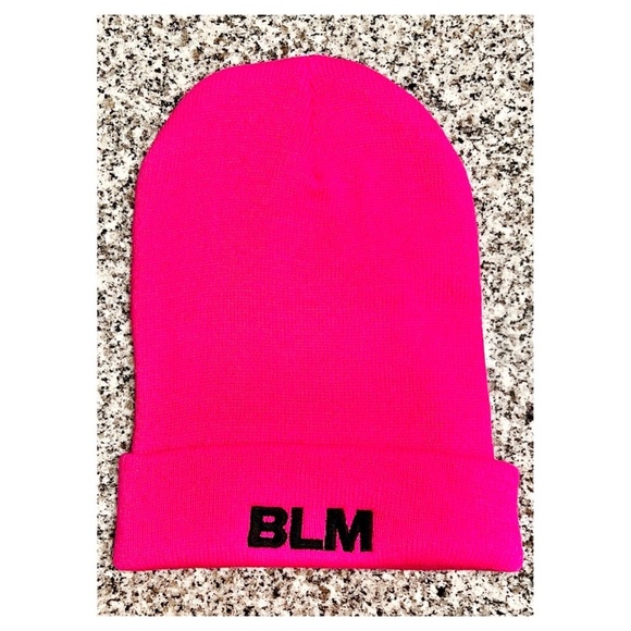 "BLM" CABLE KNIT HAT -Cozy- Color: Hot Pink / Barbie🩷 **BRAND NEW!!!🧶🪡🧵🤩** - Picture 5 of 8